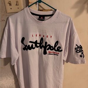 South Pole White and Black Graphic Tee